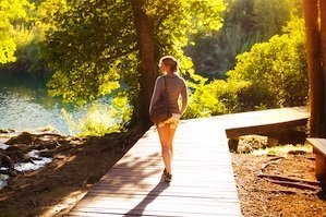 woman admiring nature